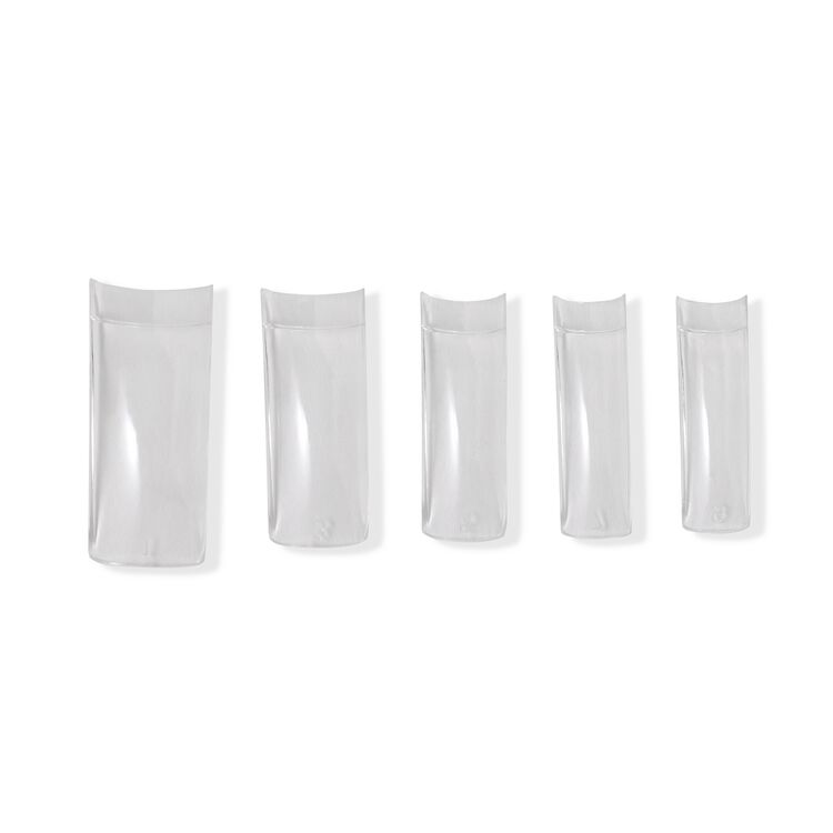 Clear Vision Cut Out Curved Clear Half-Well Tips