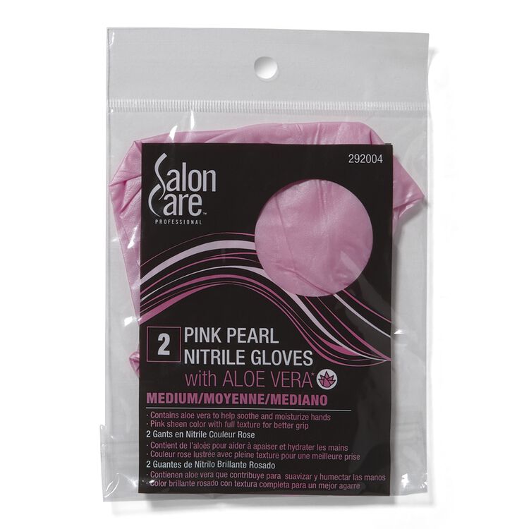 2ct Pink Pearl Aloe Vera Nitrile Gloves