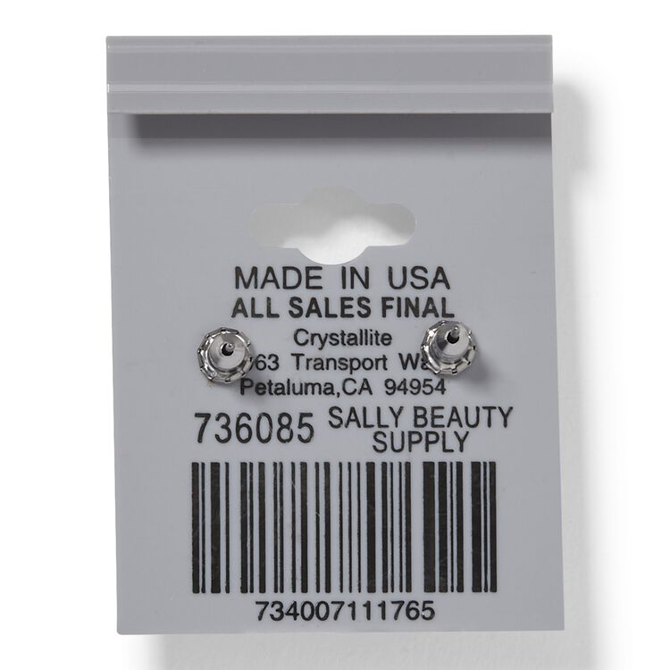 Destine Jet Diamond Cut Earrings 8mm