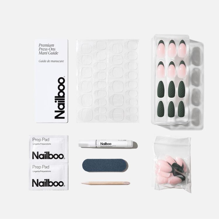 Forest Fleece Premium Press On Nails