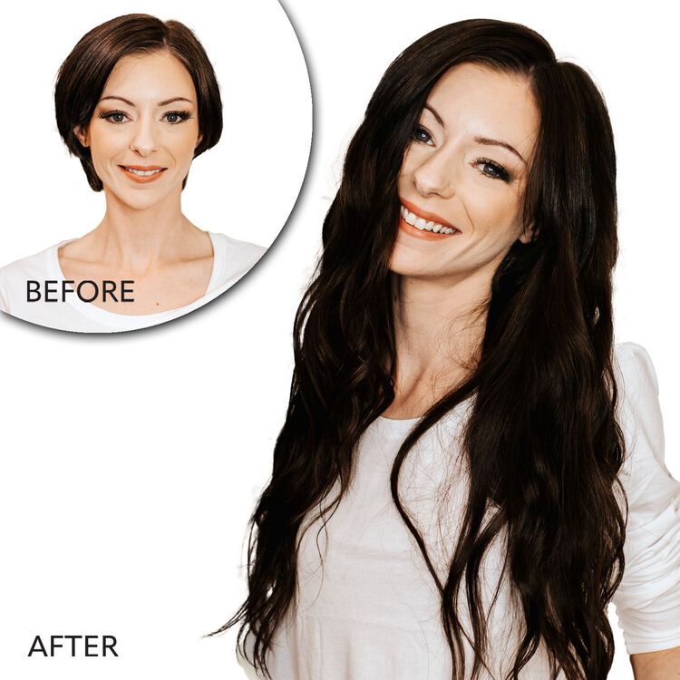 18" Ultra-Seamless Clip-in Hair Extensions Espresso