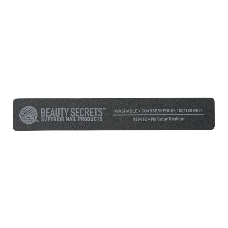 100/180 Rectangular Black Cushion Nail File