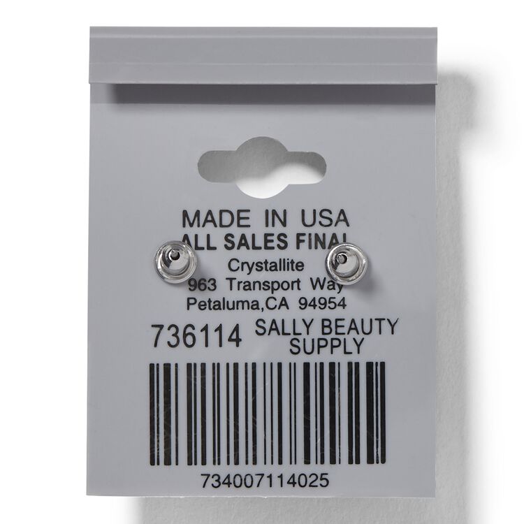 Destine Clear Rivoli Earrings 14mm