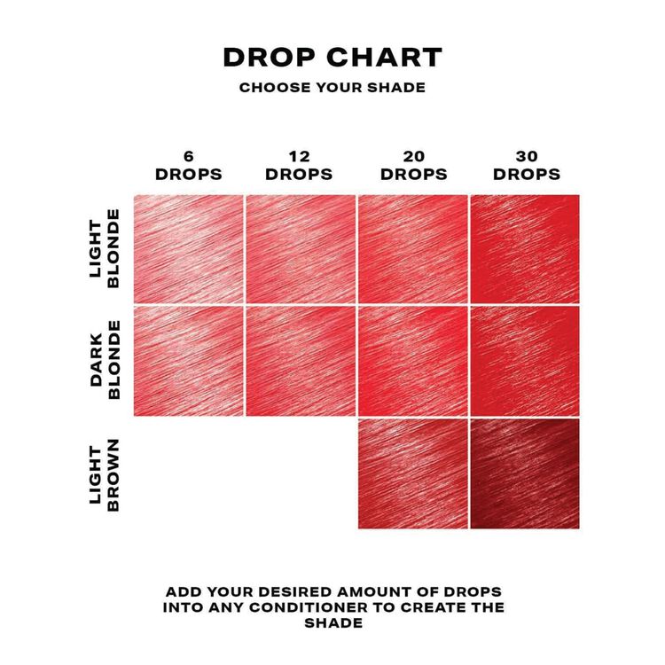 Red Semi-Permanent Hair Dye Drops