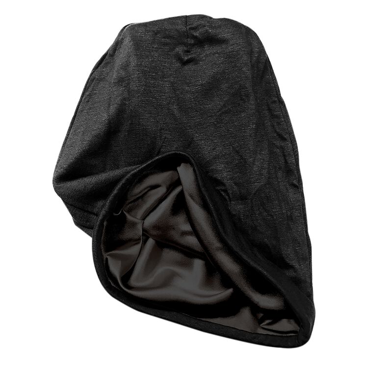 Black Satin Lined Jersey Beanie