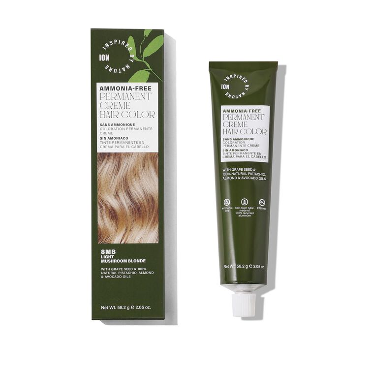 Ammonia-Free Permanent Hair Color Light Mushroom Blonde 8MB