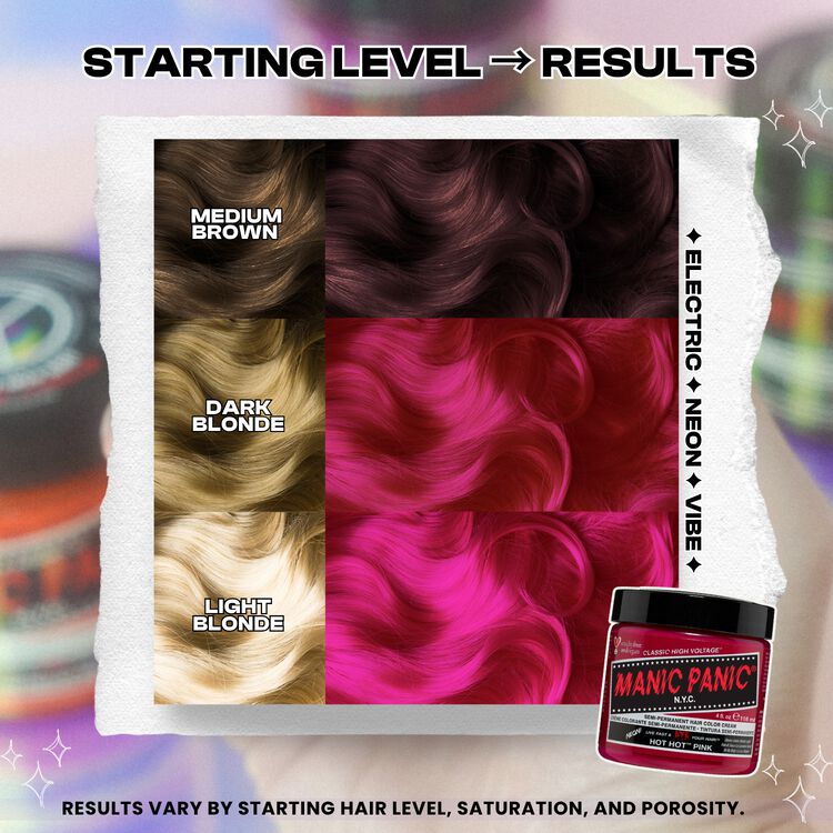 Hot Hot Pink Semi Permanent Cream Hair Color