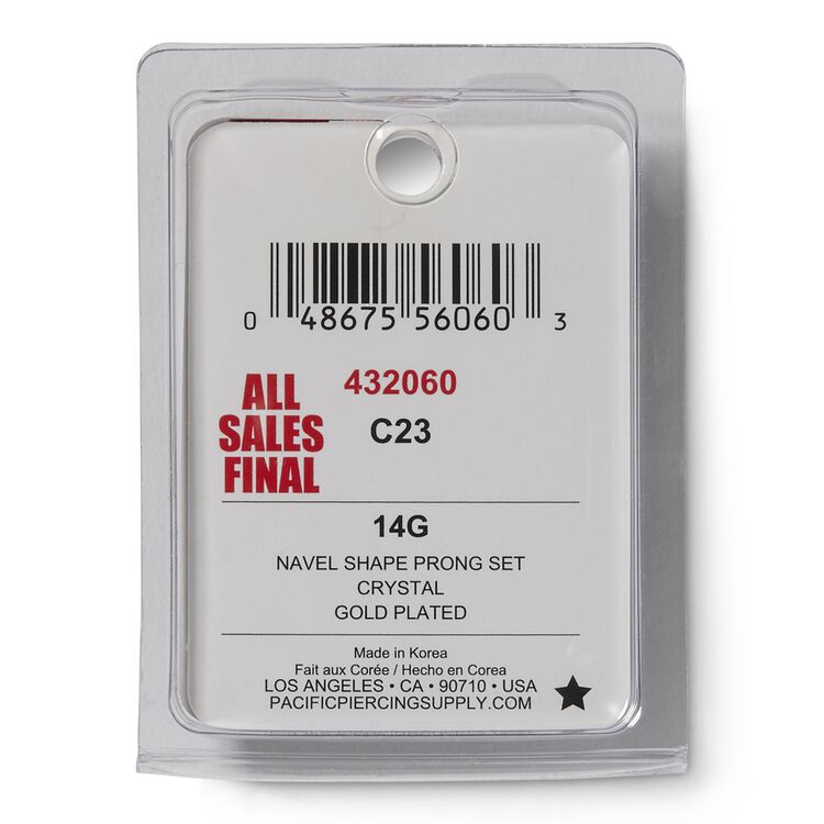 Gold Plated 14G Navel Dangle