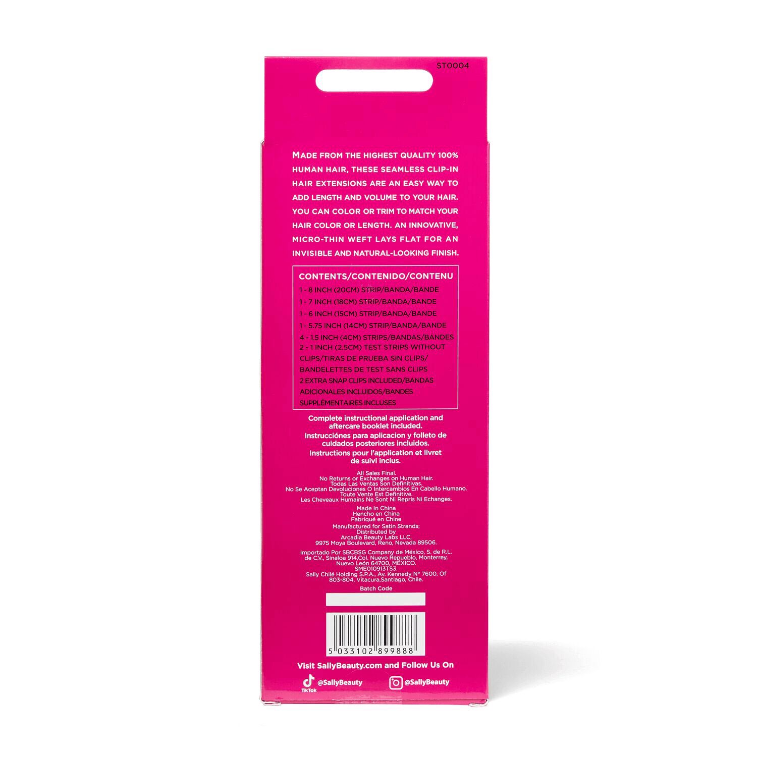 Satin Strands Blonde 18 Inch Seamless Clipin Hair Extensions Sally