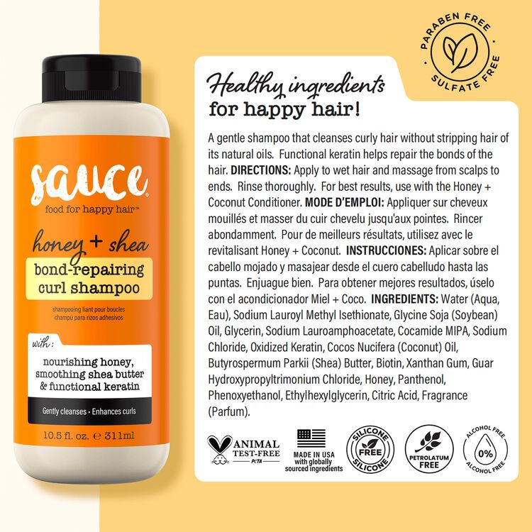 Honey + Shea Bond-Repairing Curl Shampoo