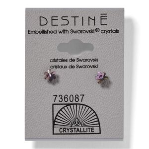Destine Violet Snowflake Earrings