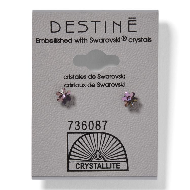 Destine Violet Snowflake Earrings