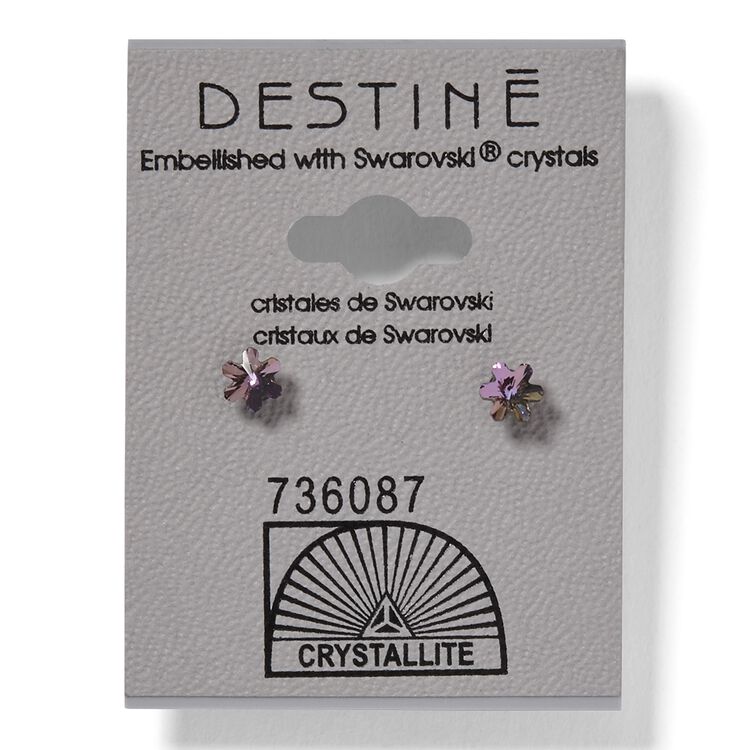 Destine Violet Snowflake Earrings