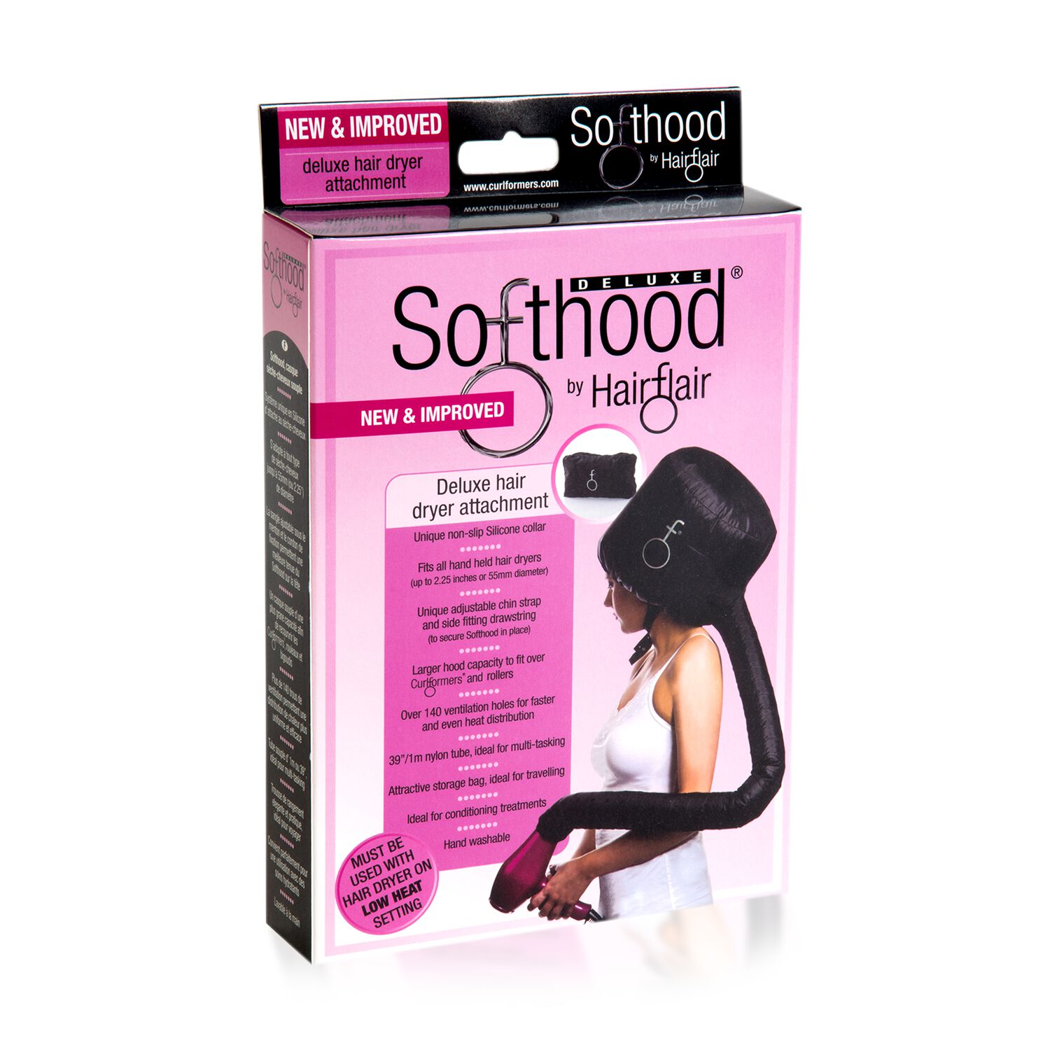 Hair Flair Deluxe Softhood Hair Dryer Attachment Hair Rollers