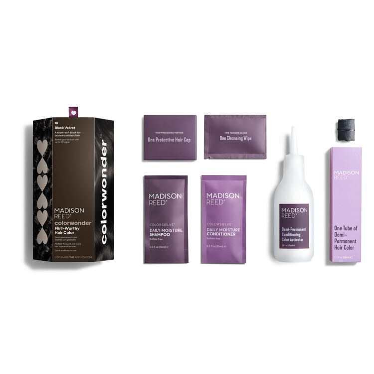 ColorWonder Demi-Permanent Hair Color Kit 3N Black Velvet