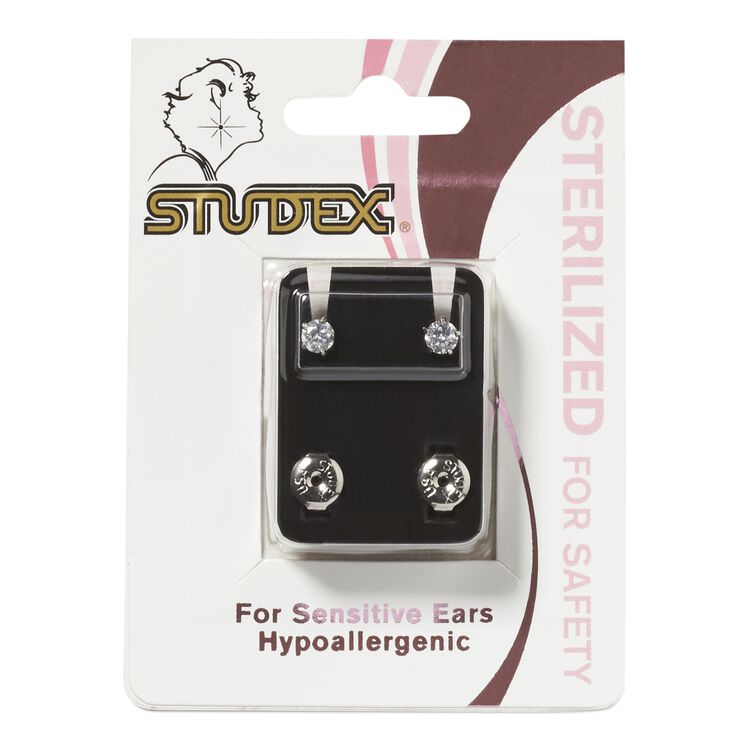 Cubic Zirconia Sterilized Piercing Earrings Stainless Steel