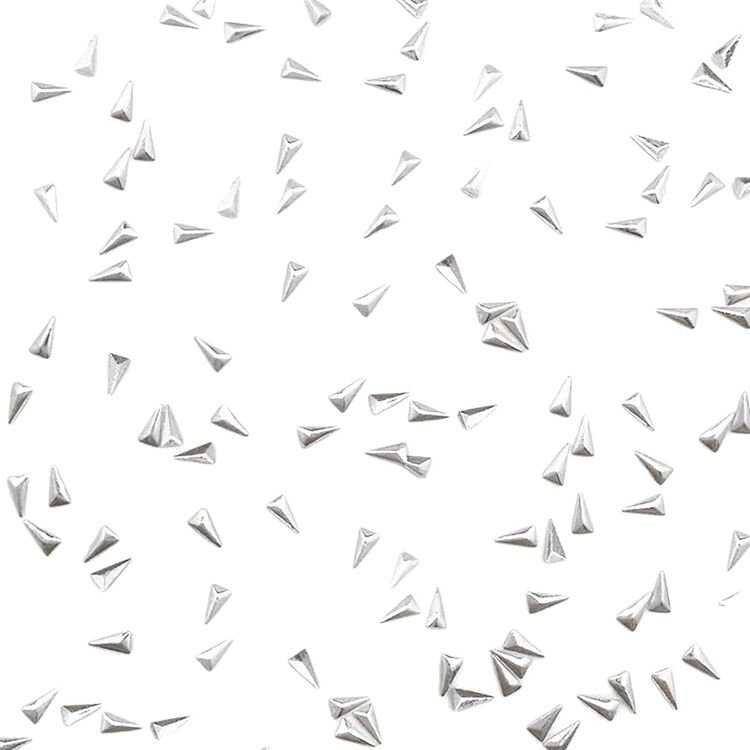 Nail Art Studs Mini Skinny Triangle Stud Silver