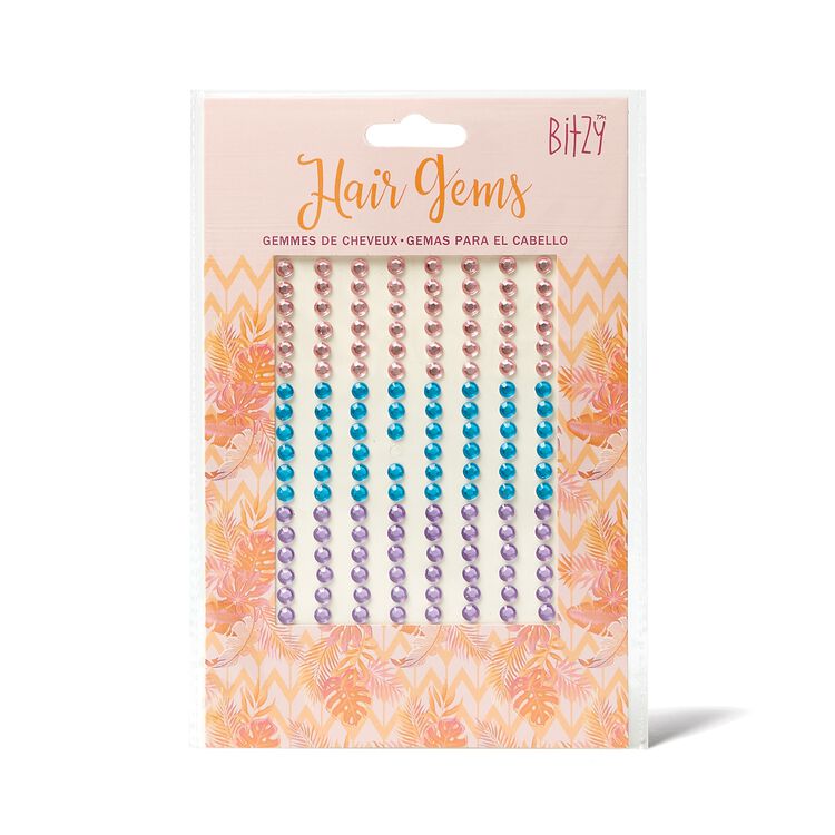 Bitzy Stick On Assorted Color Crystal Hair Gems Hair Accessories