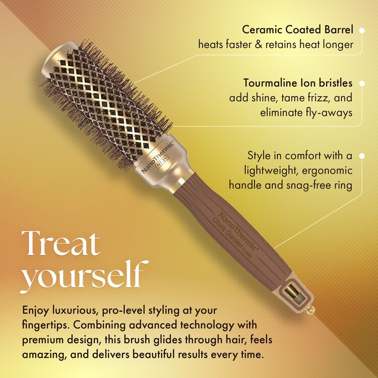NanoThermic Ceramic + Ion Thermal Brush 1 1/4 Inch