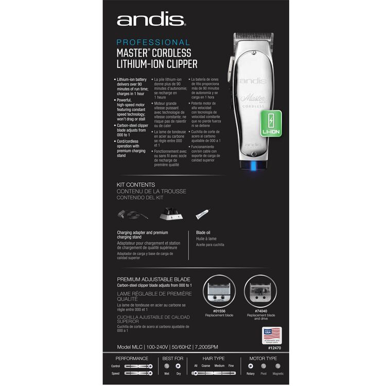 Andis Master Cordless Clipper Clippers Beard Trimmers Sally Beauty
