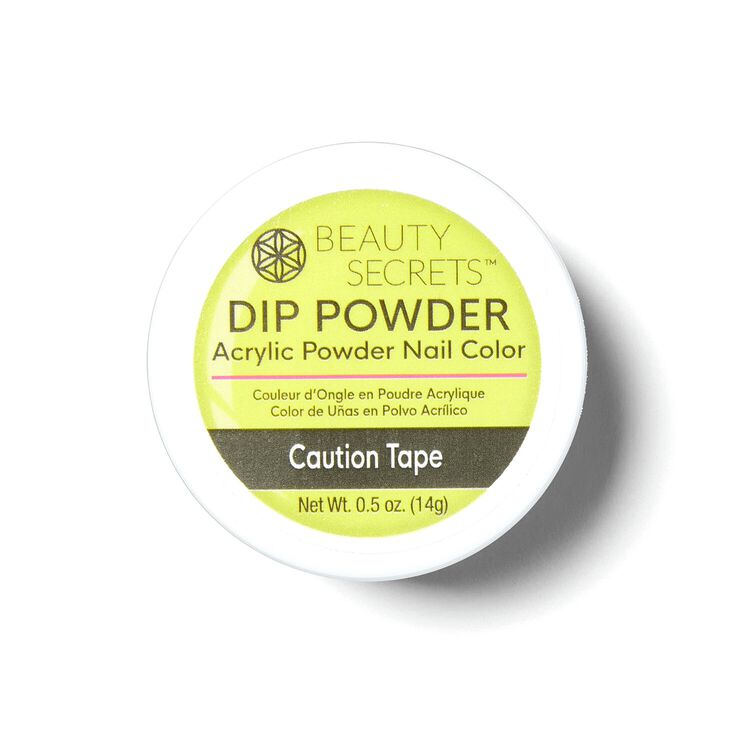 Caution Tape Neon Dip Powder