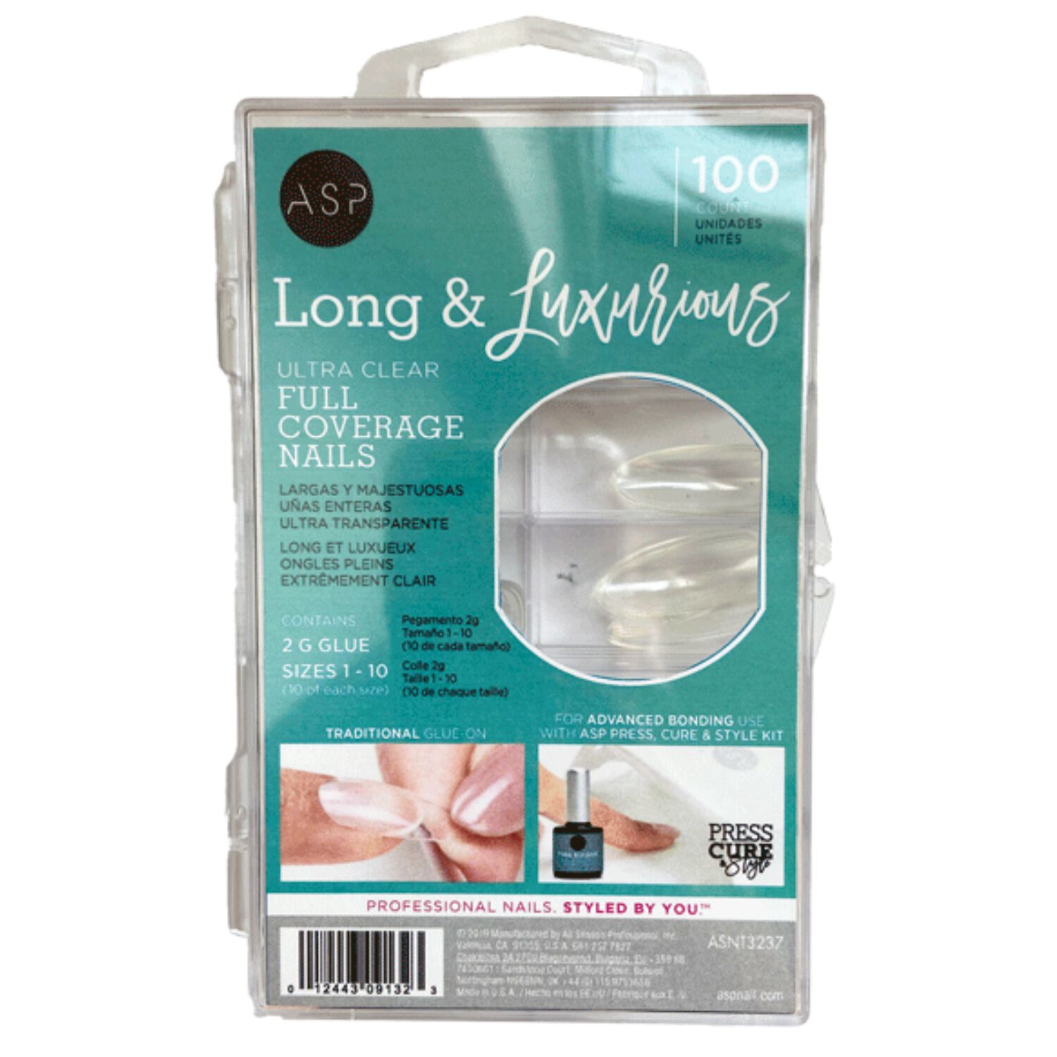 ASP Asp Long Luxurious Full Coverage Tips Nail Glue & Powder Sally