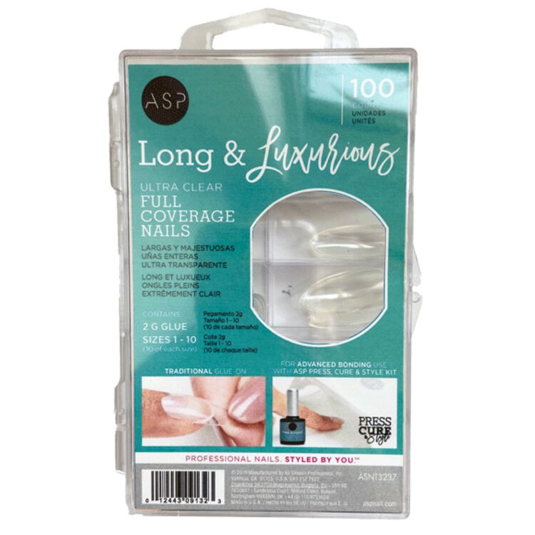ASP Asp Long Luxurious Full Coverage Tips Nail Glue & Powder Sally