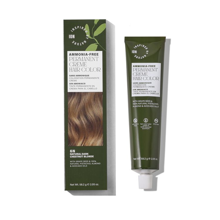 Ammonia-Free Permanent Hair Color Natural Dark Chestnut Blonde 6N