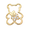 Lovely Teddy Bear Zircon Charm Gold