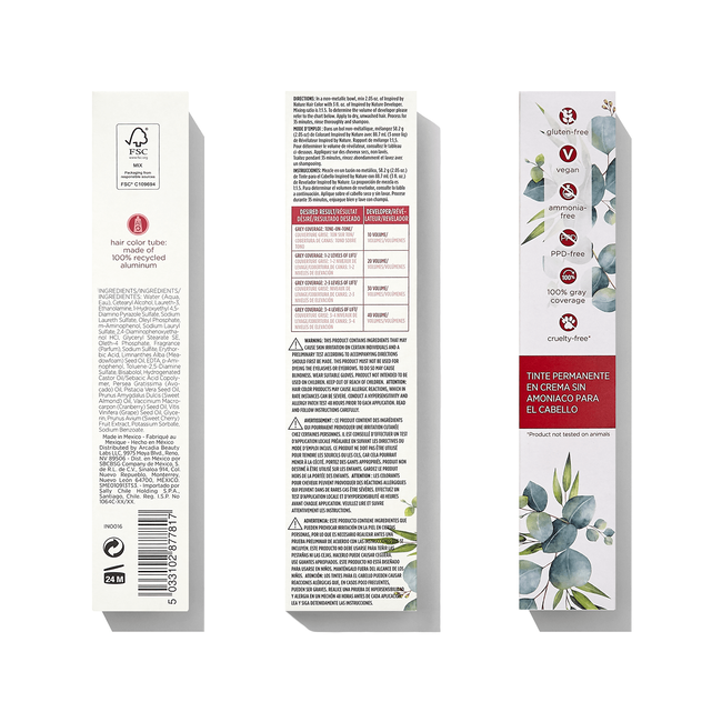 Inspired By Nature Ammonia-Free Permanent Hair Color Black ...