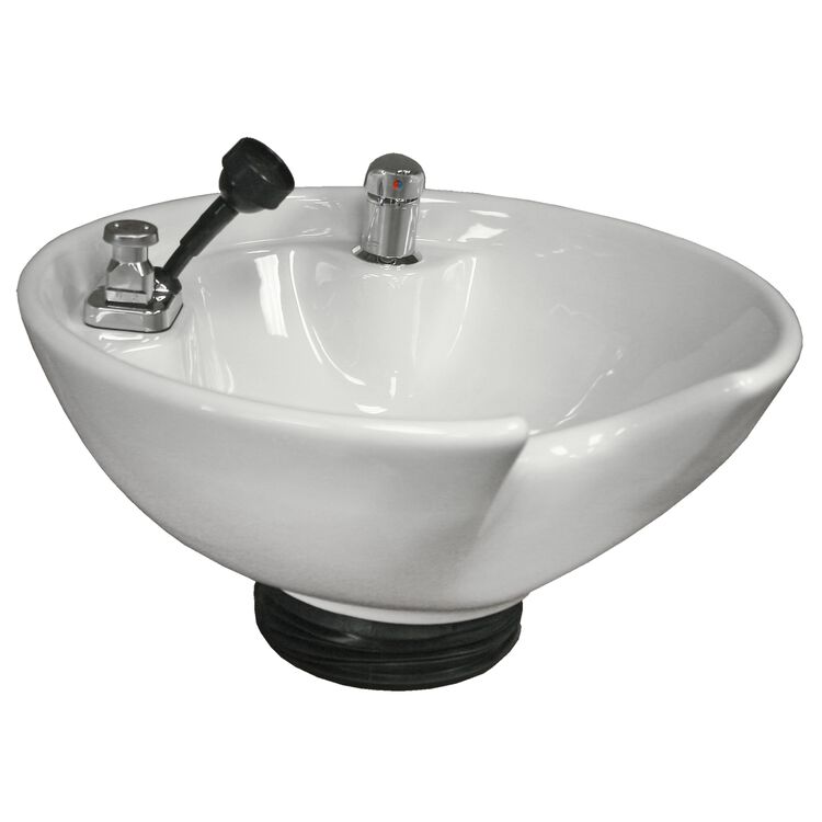 White 8200 Tilting Porcelain Shampoo Bowl