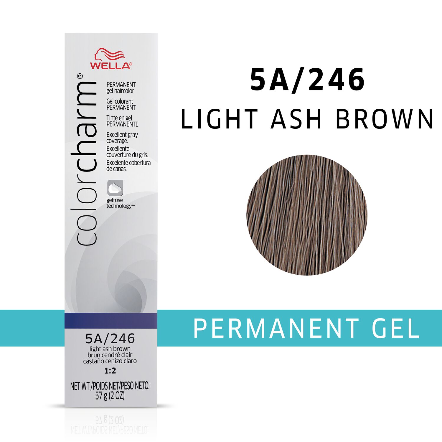 Wella Light Ash Brown Color Charm Gel Permanent Liquid Hair Color