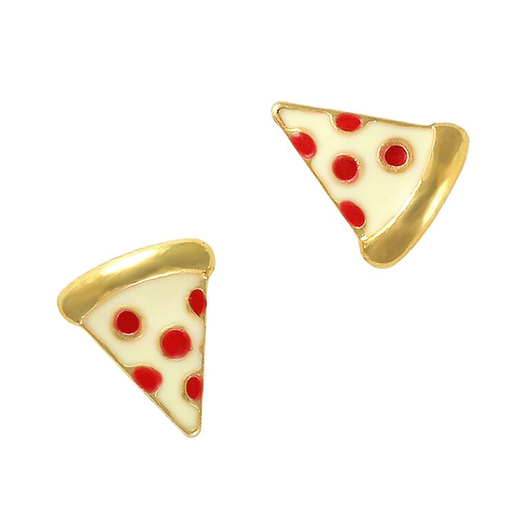 Nail Art Charms Pizza Charm Gold