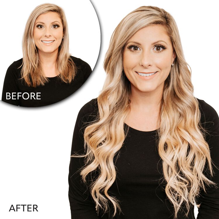 18" Ultra-Seamless Clip-in Hair Extensions Light Blonde