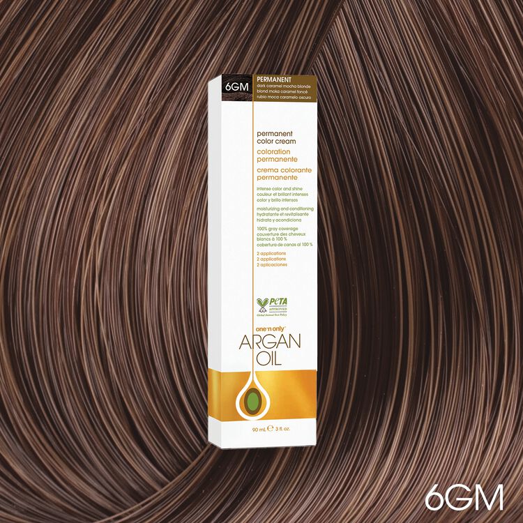 Argan Oil Permanent Color Cream 6GM Dark Caramel Mocha Blonde