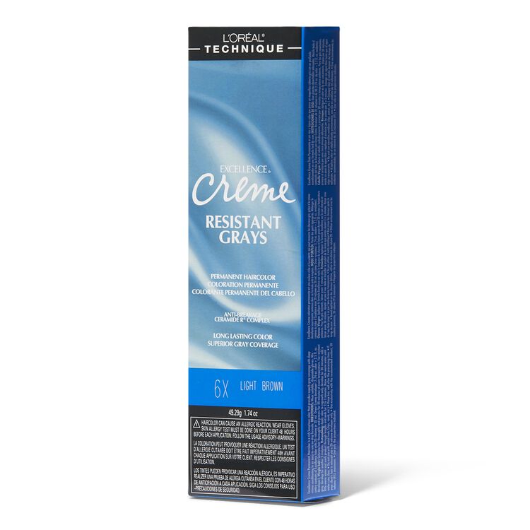 Resistant Grays 6X Light Brown Permanent Creme Hair Color