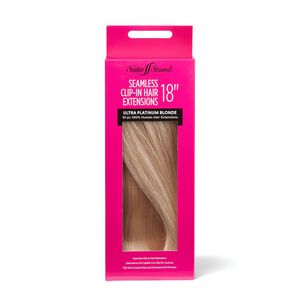 Ultra Platinum Blonde 18 Inch Seamless Clip-in Hair Extensions