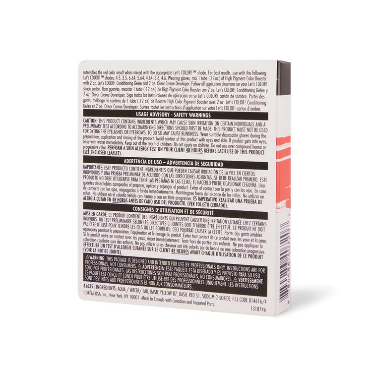 Let's COLOR! Conditioning Gelee Permanent Haircolor Red Booster