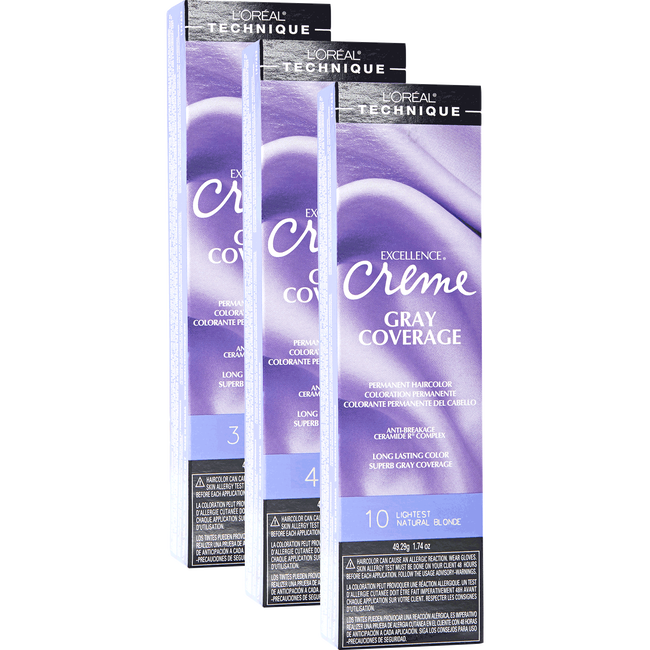 L Oreal 3 Darkest Brown Natural Black Black Permanent Creme Hair Color By Excellence Permanent Hair Color Sally Beauty