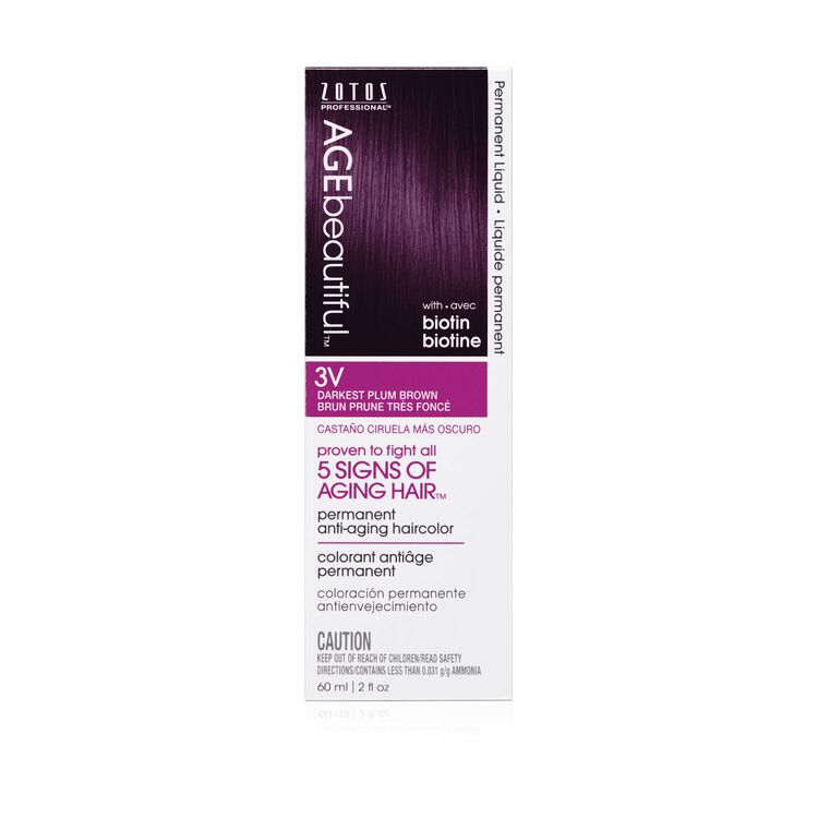 Anti Aging 3v Dark Plum Brown Permanent Liquid Hair Color