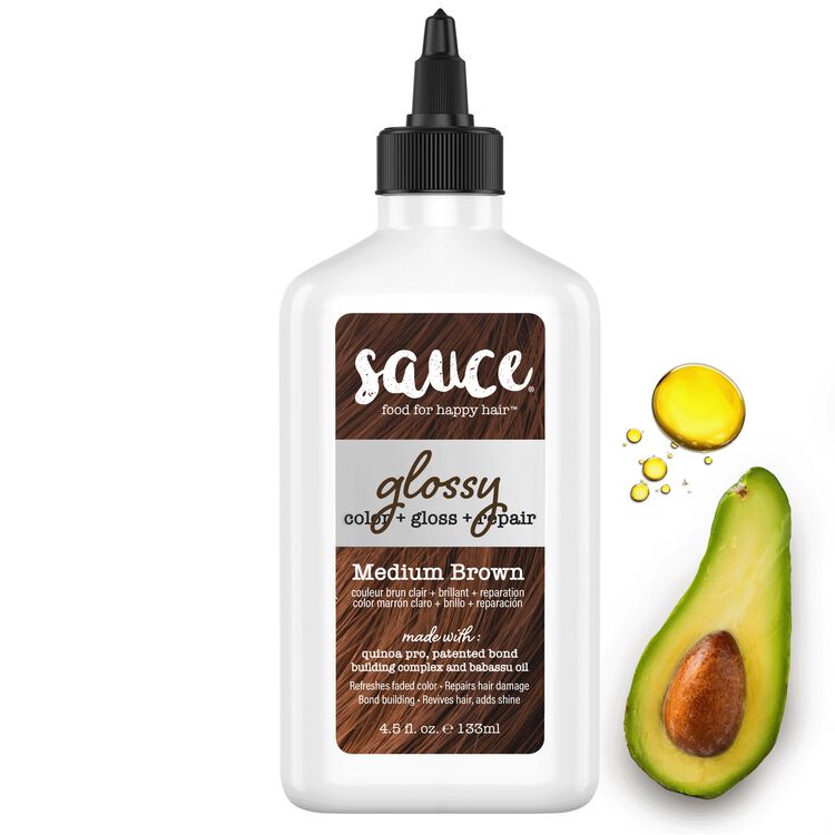 Medium Brown Glossy Color & Gloss & Repair Semi Permanent Hair Gloss