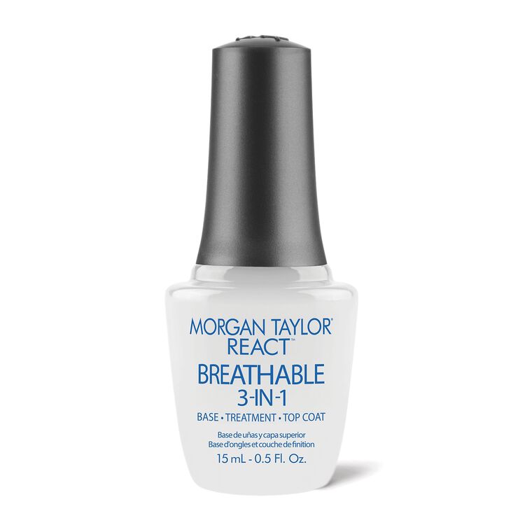 REACT Breathable 3-IN-1 Base, Treatment, Top Coat