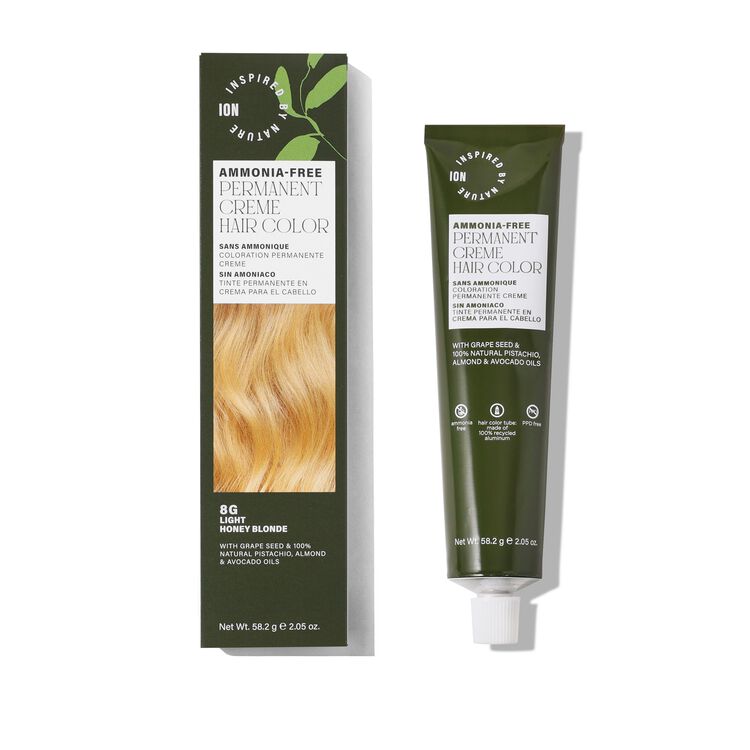 Ammonia-Free Permanent Hair Color Light Honey Blonde 8G