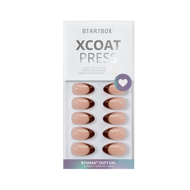 XCOATPRESS Press On Nails Short Almond - Tortoise Shell