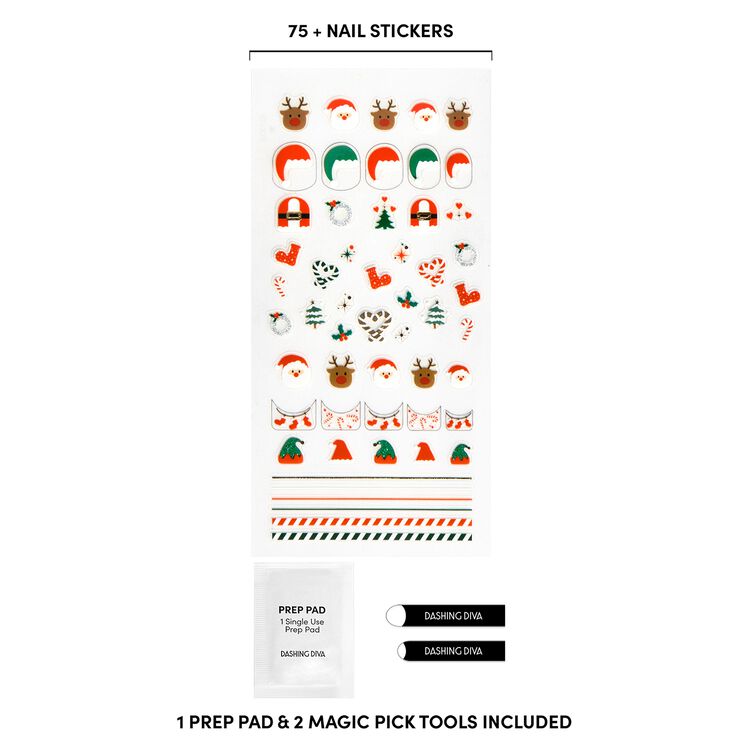 Magic Pick Premium Nail Art Stickers Holiday Cheers