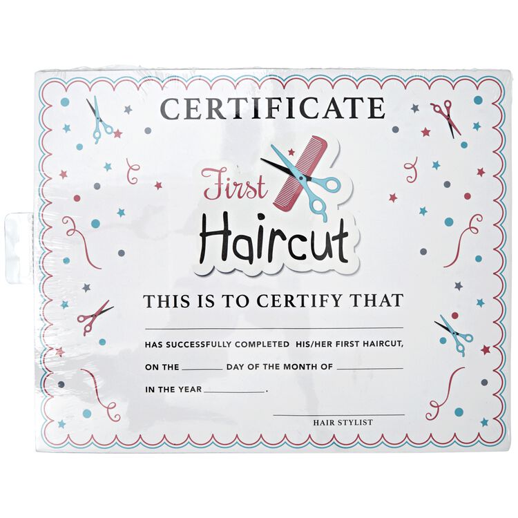 My First Haircut Certificate