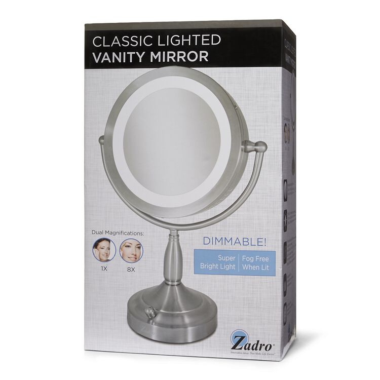 8x 1x Lighted Vanity Makeup Mirror