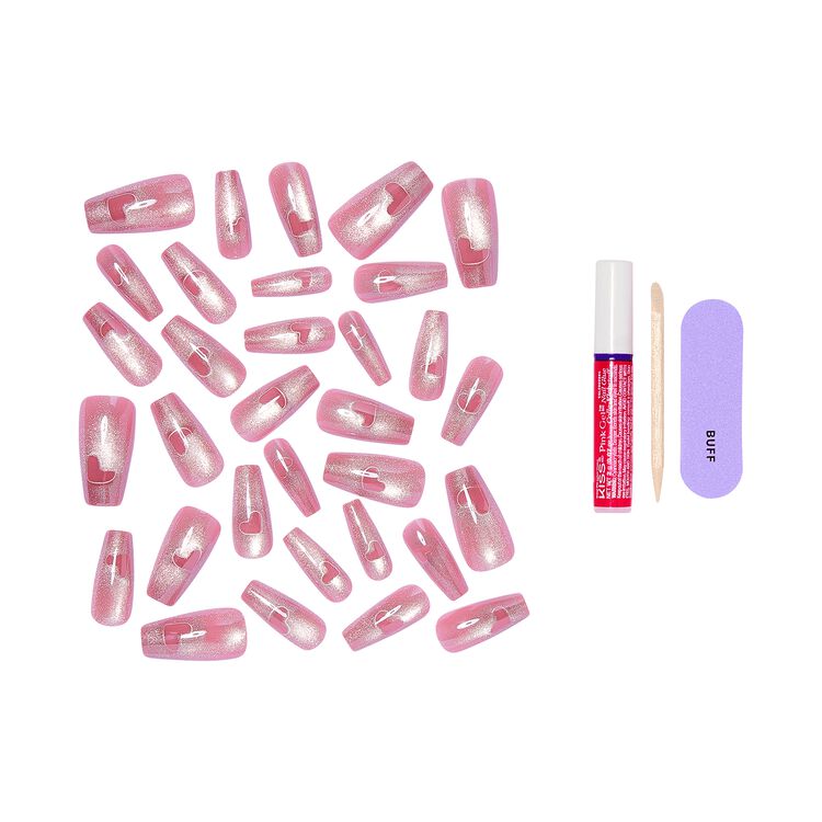 Glam Embellished Press On Nails - Pink Sugar