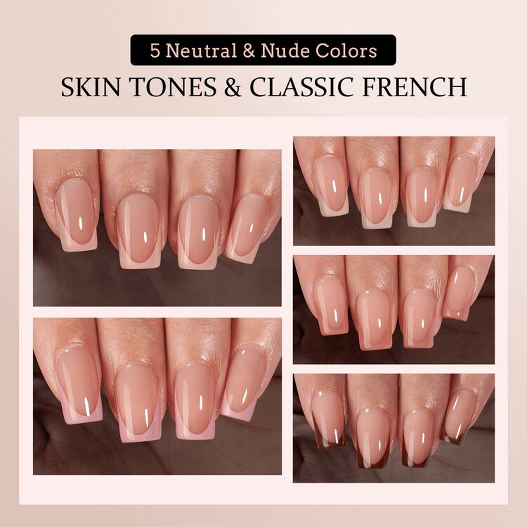XCOATTIPS® French - Peach Short Square Pastel Tips