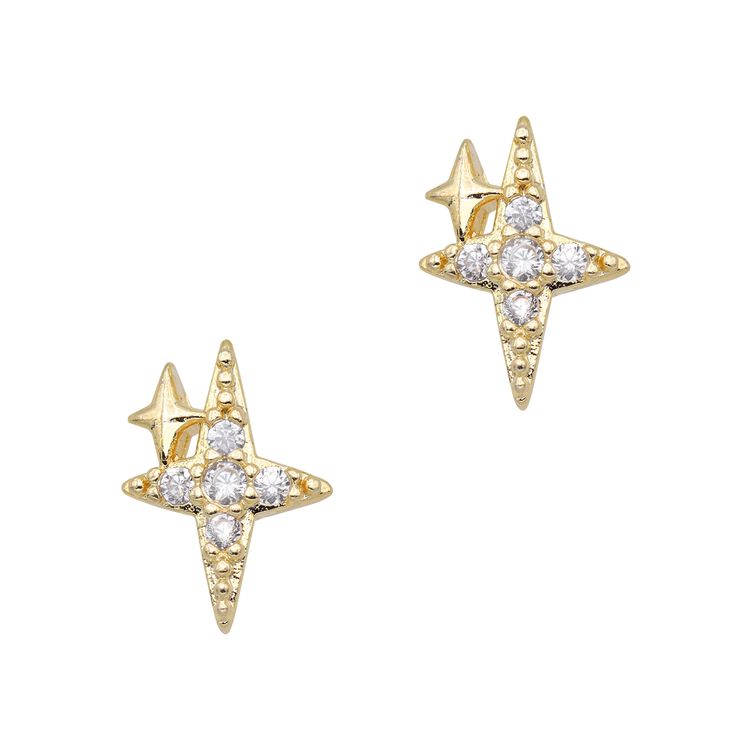 Nail Art Charms Star Sparkles Zircon Charm Gold